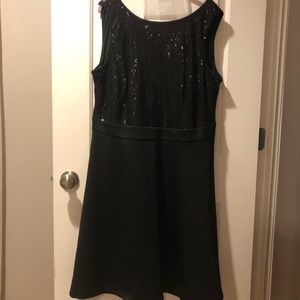 Lane bryant sparkly black dress